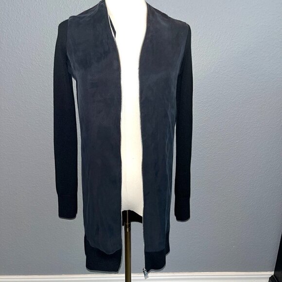 All Saints Black Jamie Zip Cardigan - EUC - Size XS - Picture 1 of 11